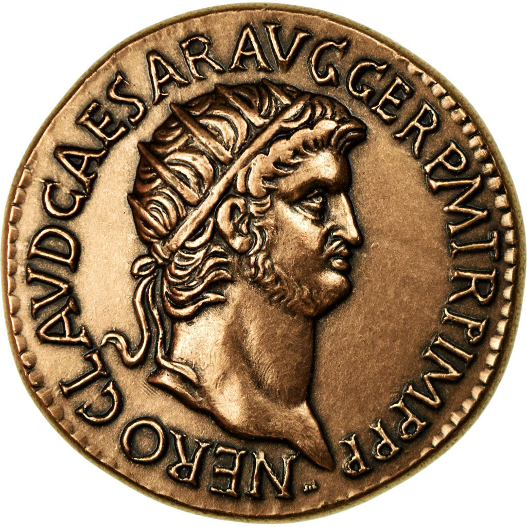 France, Medal, Reproduction Monnaie Antique,  Néron, MS(64), Copper