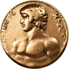 Frankreich, Medaille, Reproduction Monnaie Antique,  Antinous, UNZ+, Kupfer