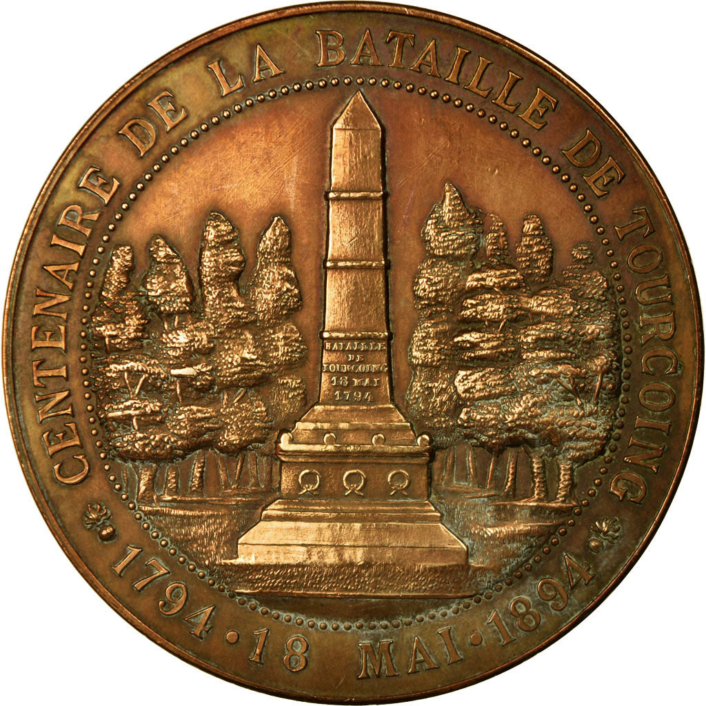 France, Medal, Centenaire de la Bataille de Tourcoing, 1894, Grau, AU(55-58)