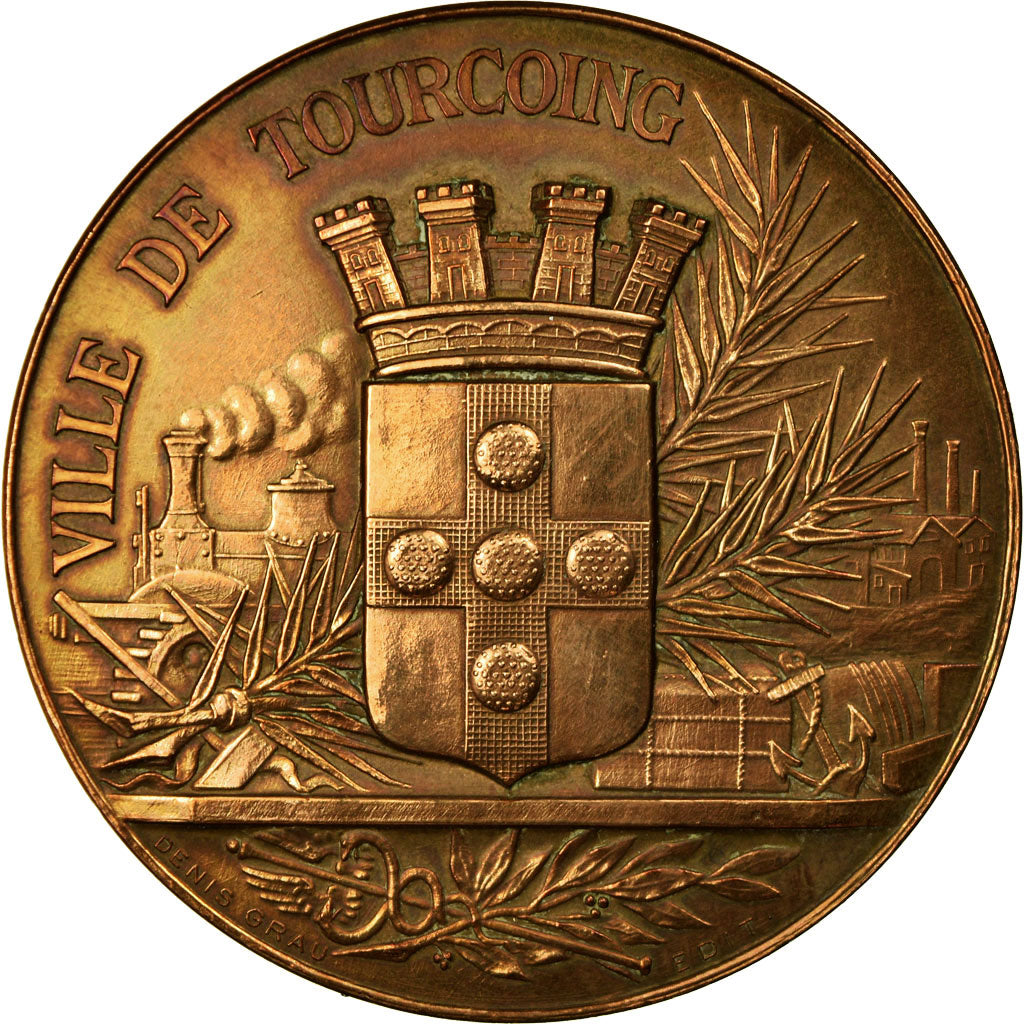 France, Medal, Centenaire de la Bataille de Tourcoing, 1894, Grau, AU(55-58)