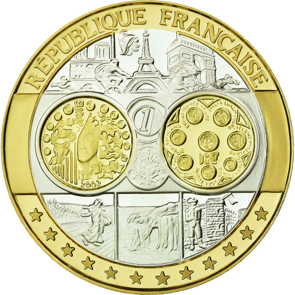 France, Medal, Europa, République Française, MS(65-70), Silver