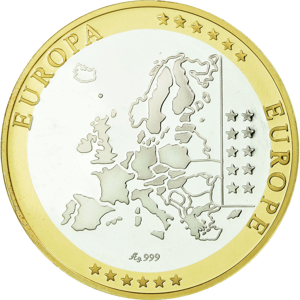 France, Medal, Europa, République Française, MS(65-70), Silver
