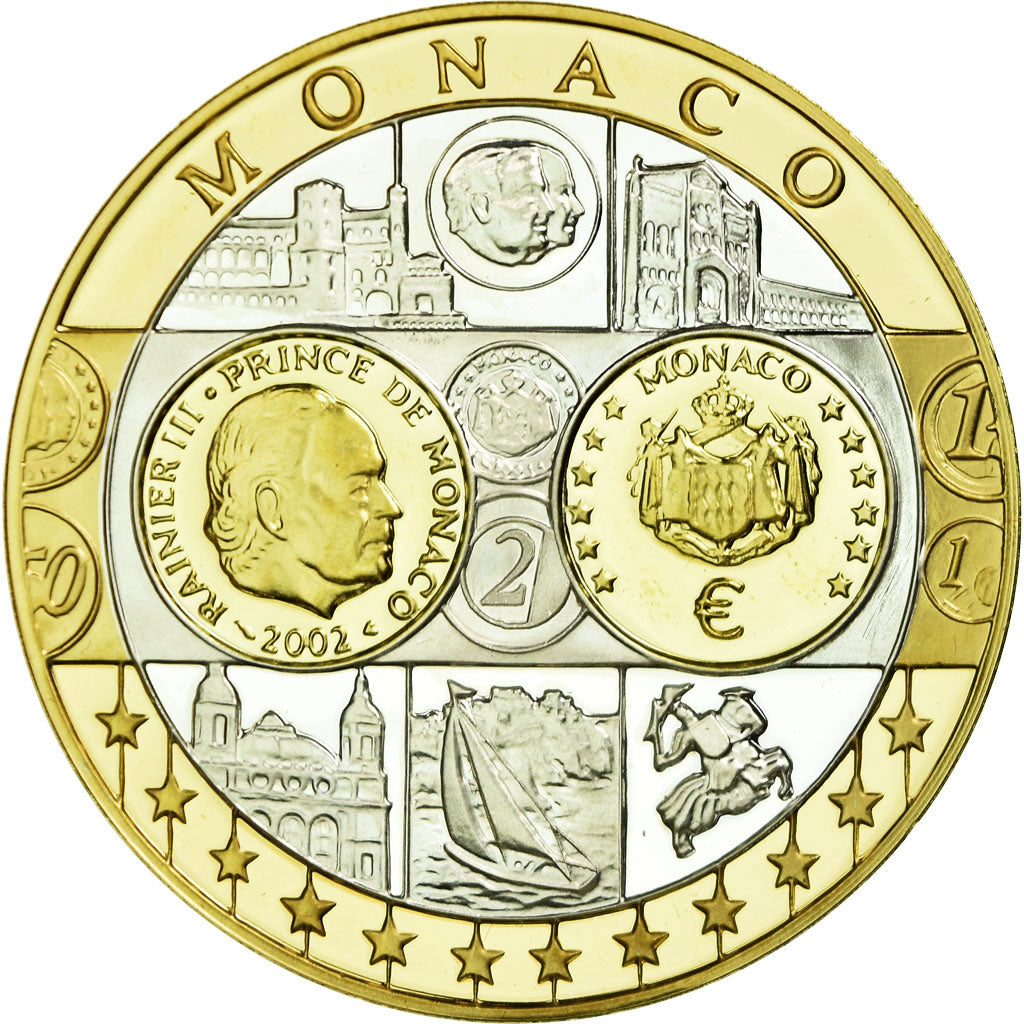 Monaco, Medal, Euro, Europa, MS(65-70), Silver