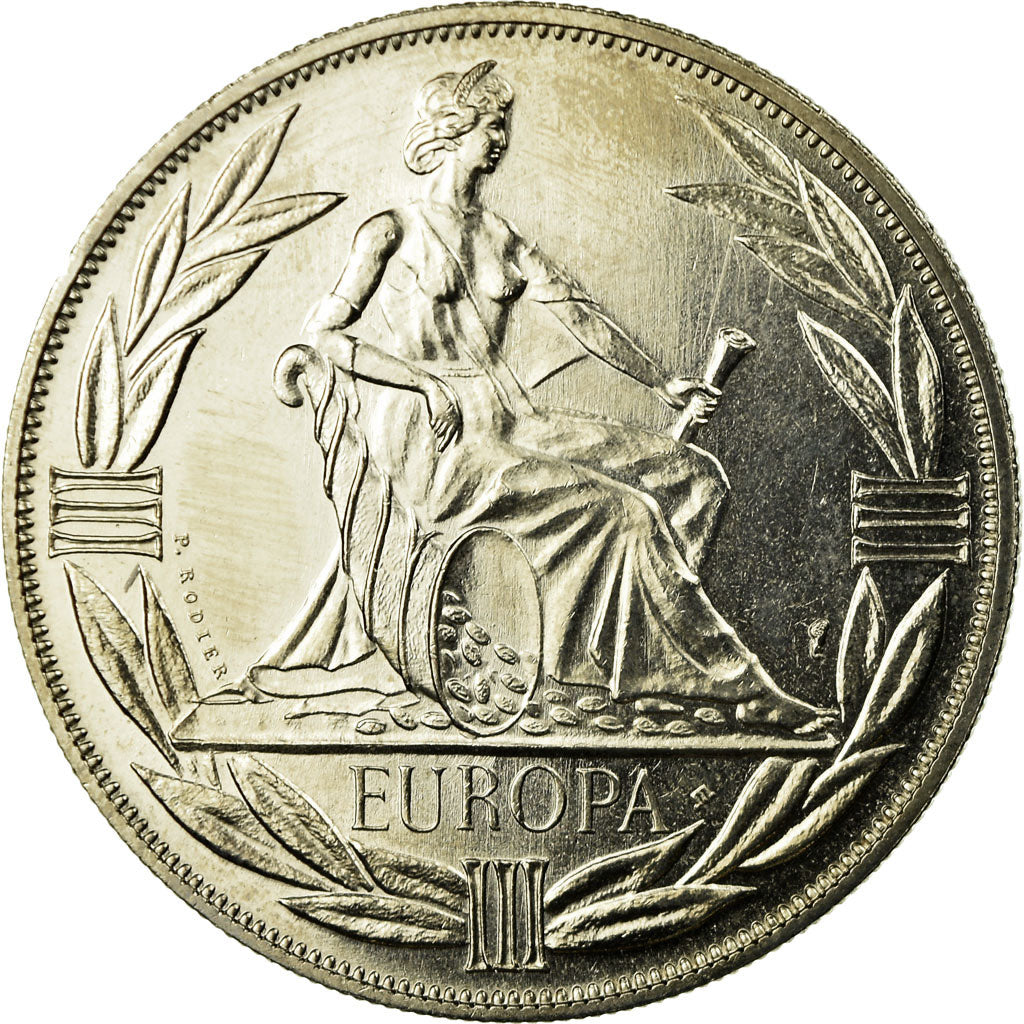Francia, medalla, Ecu Europa, Europe Assise, 1984, Rodier, FDC, Cobre - níquel