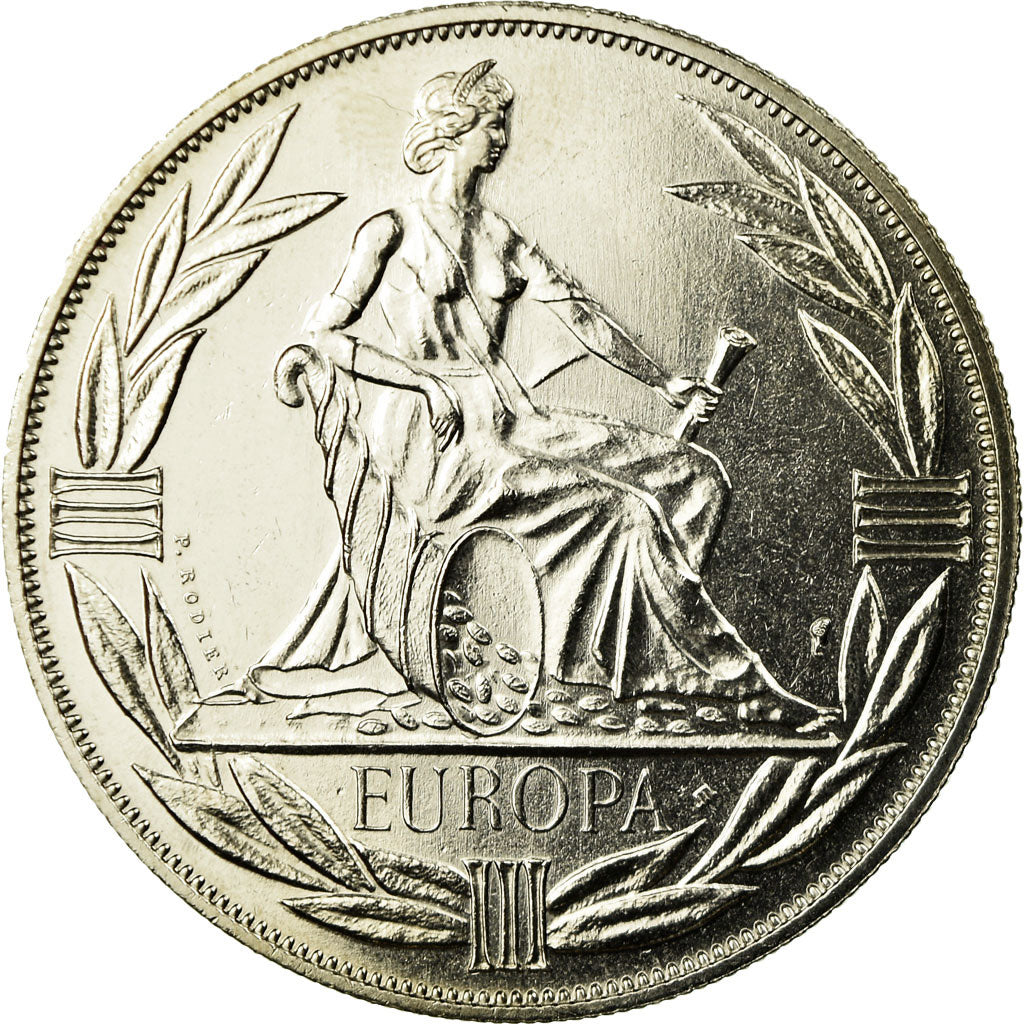 Francja, Medal, Ecu Europa, Europe Assise, 1983, Rodier, MS(65-70)