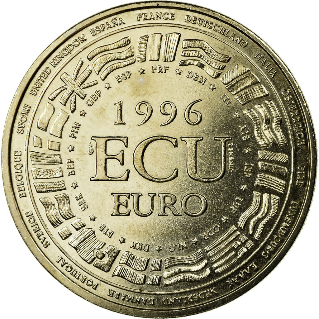 France, Medal, Ecu Europa, 1996, MS(65-70), Copper-nickel