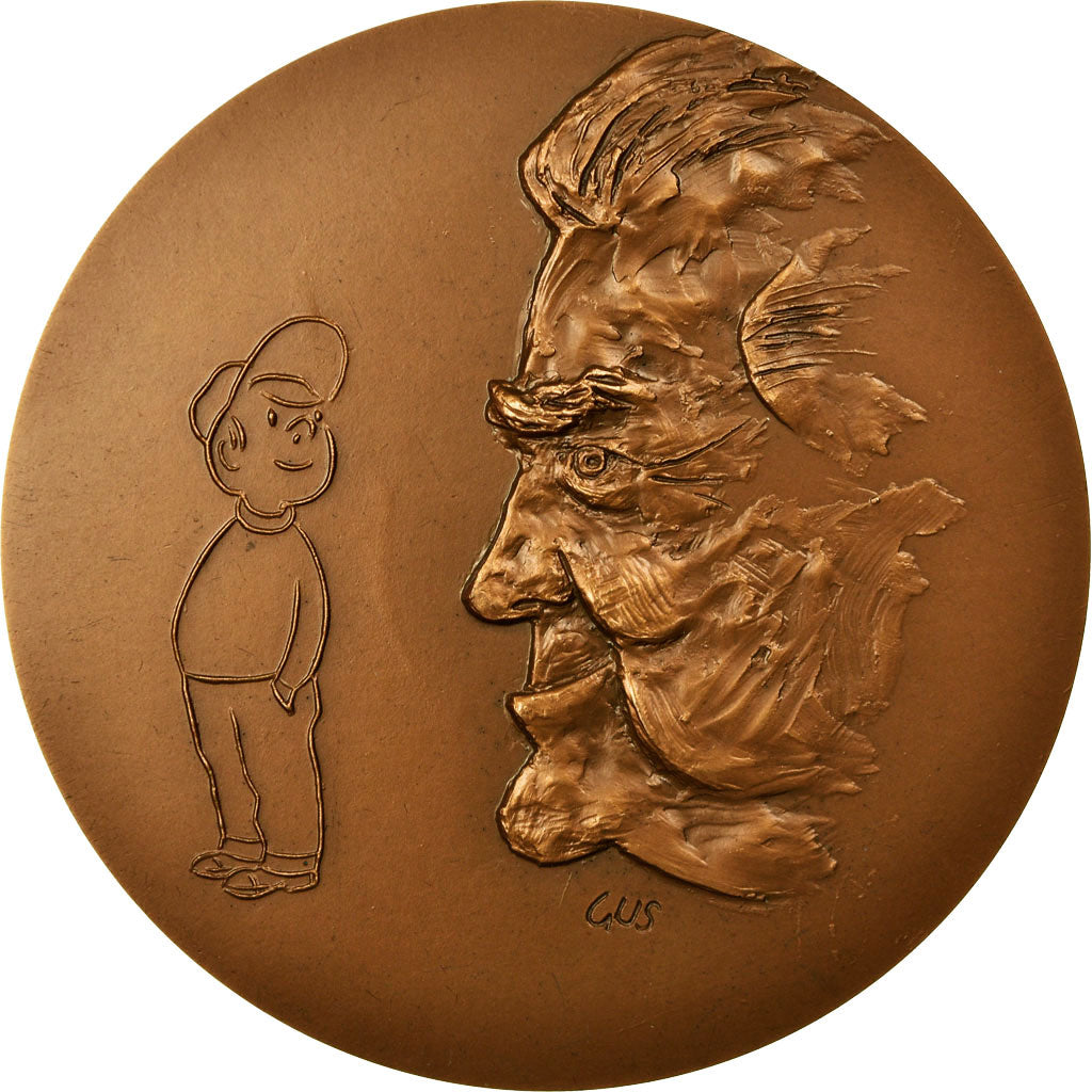 France, Medal, Bande Dessinée, Jeunesse, Gad, 1979, Gus, MS(65-70), Bronze