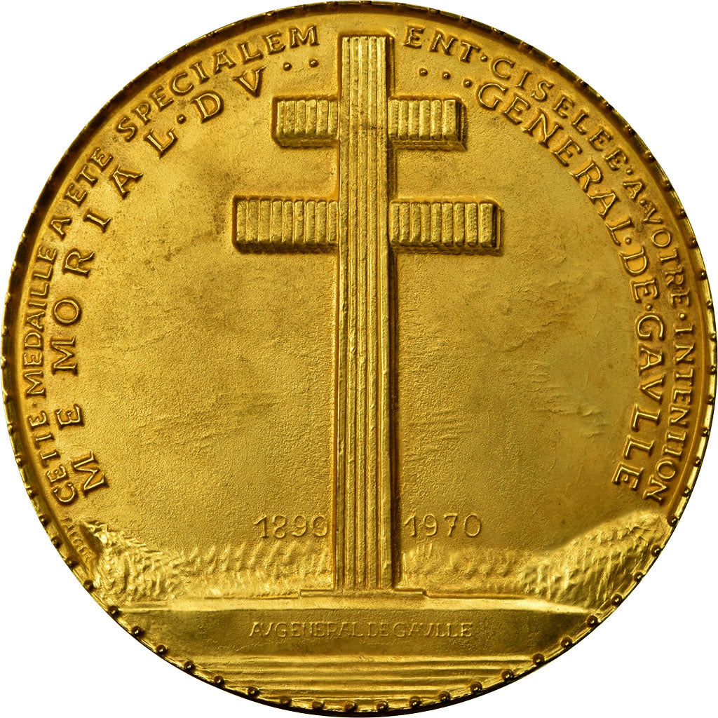 Francia, medaglia, Mémorial du Général de Gaulle, De Jaeger, SPL, Bronzo