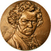 Francia, medalla, Musique, Ludwig Von Beethoven, 1984, Auguste Coutin, SC