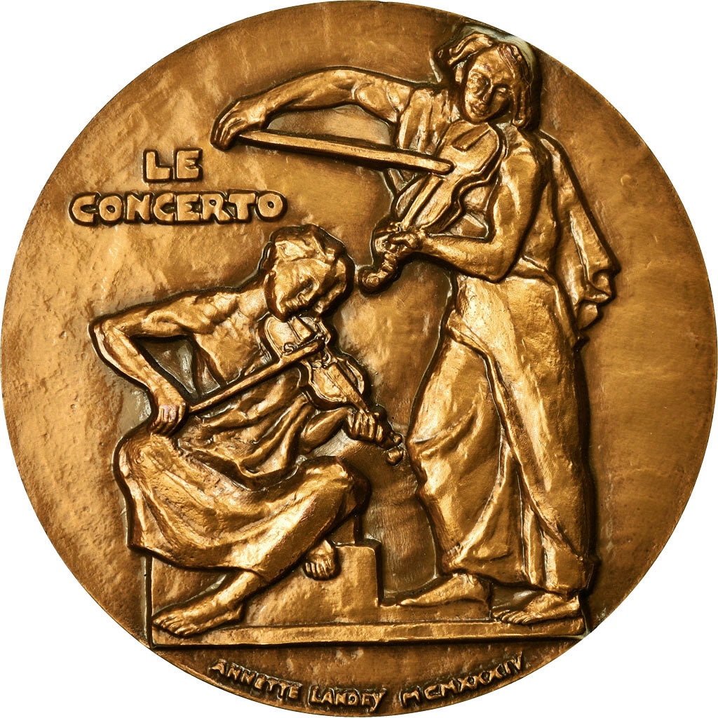 France, Medal, Musique, Jean Sébastien Bach, Le Concerto, 1981, Annette Landry