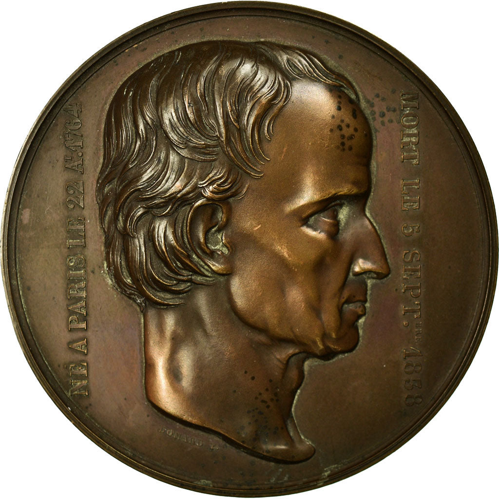 France, Medal, Architecture, Charles Percier, Arts & Culture, 1840, Domard