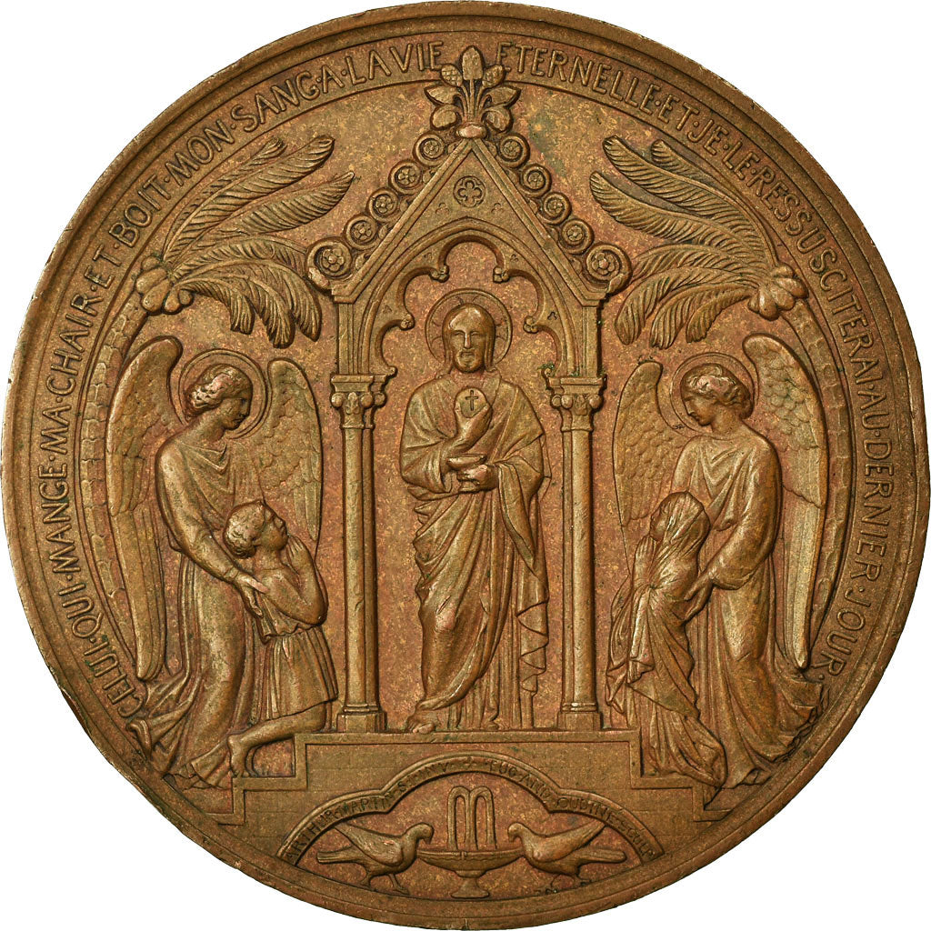 France, Medal, Les Saints Sacrements, Religions & beliefs, Oudiné, MS(60-62)
