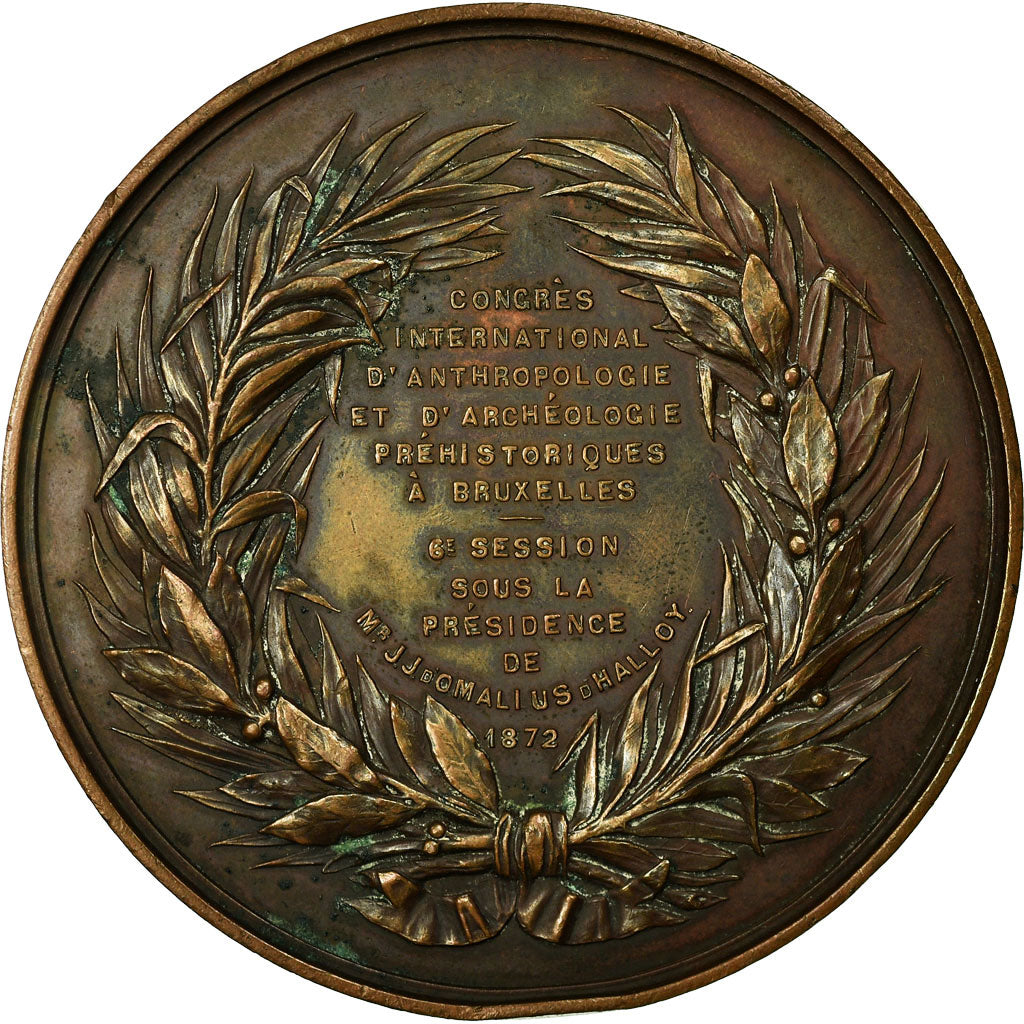 Belgium, Medal, Congrès International d'Archéologie, Bruxelles, 1872, Geerts