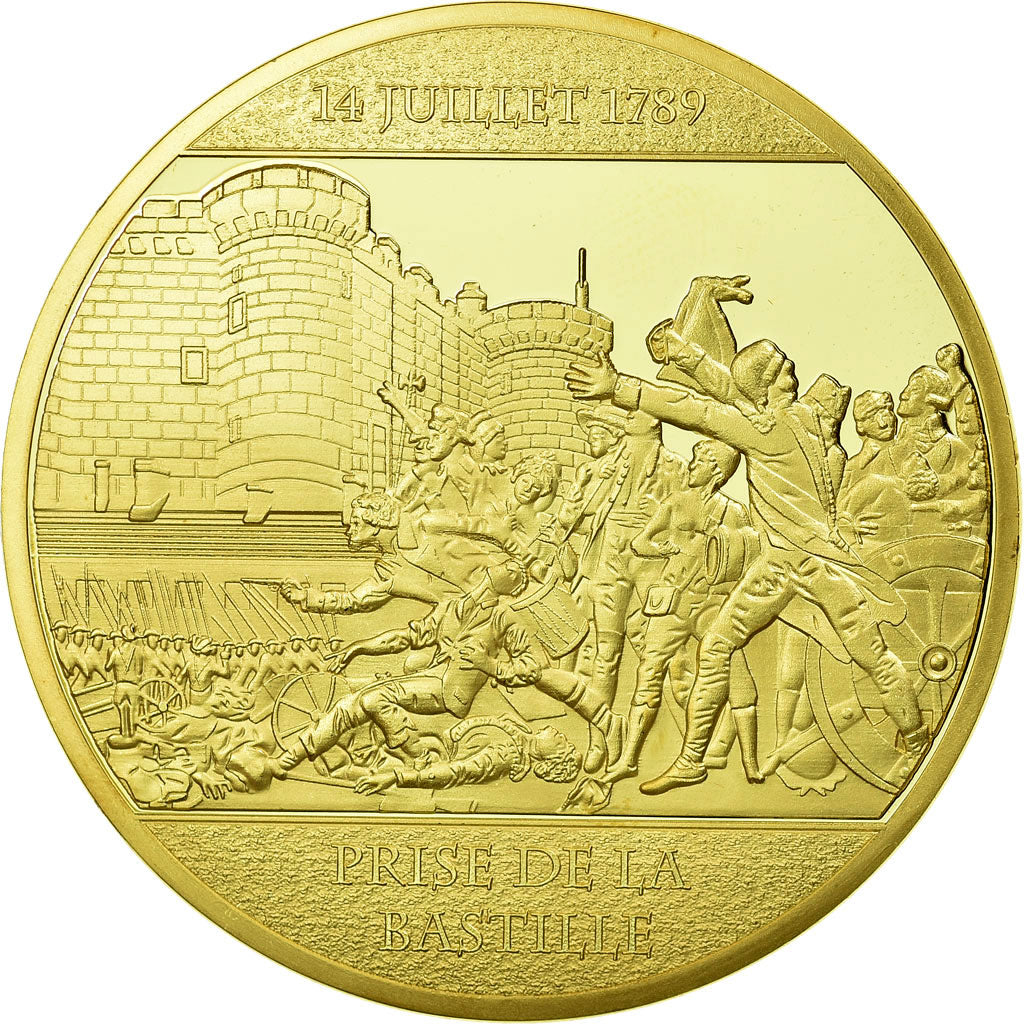 France, Médaille, Révolution Française, Prise de la Bastille, FDC, Copper