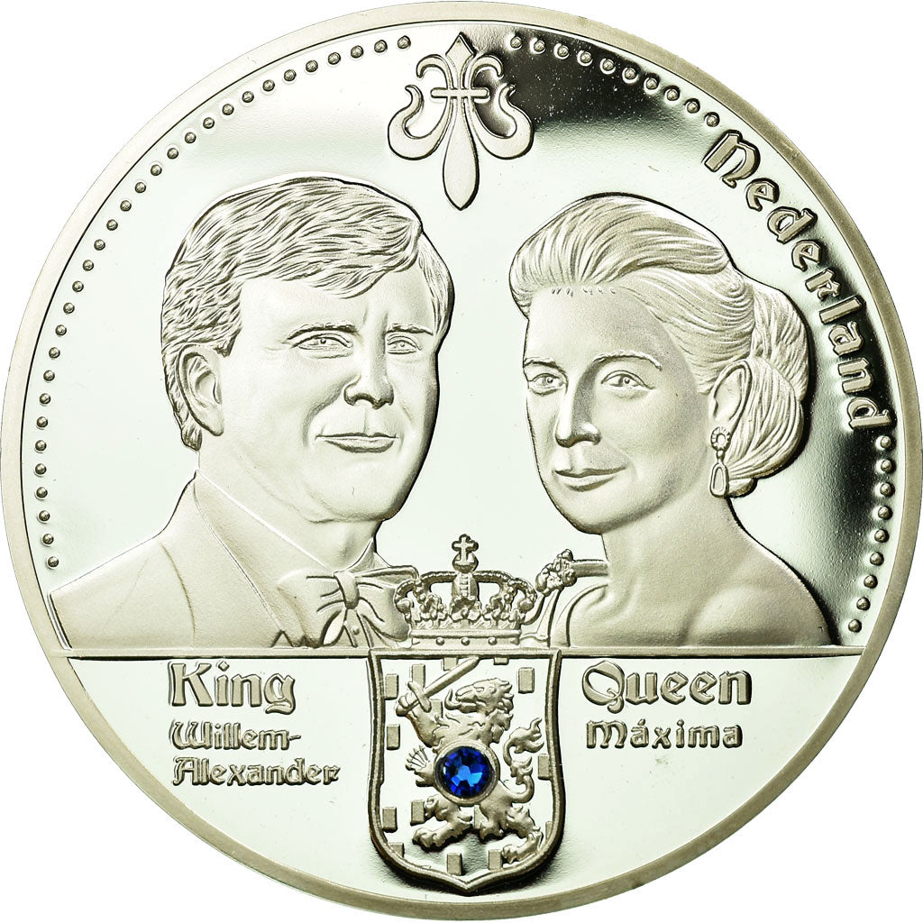 Países Bajos, medalla, Les Dynasties Royales, Willem-Alexander et Maxima, FDC