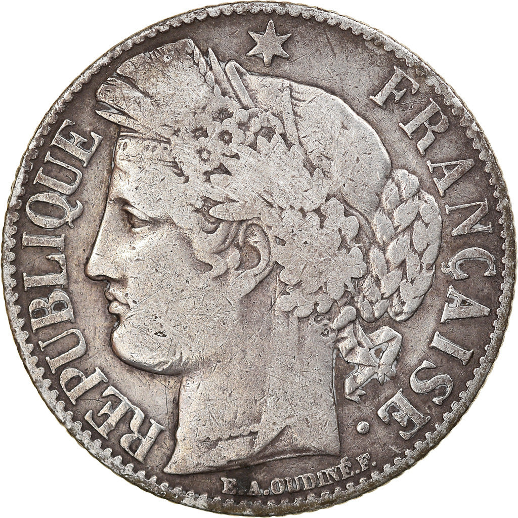 Monnaie, France, Cérès, Franc, 1887, Paris, TB, Argent, Gadoury:465a, KM:822.1