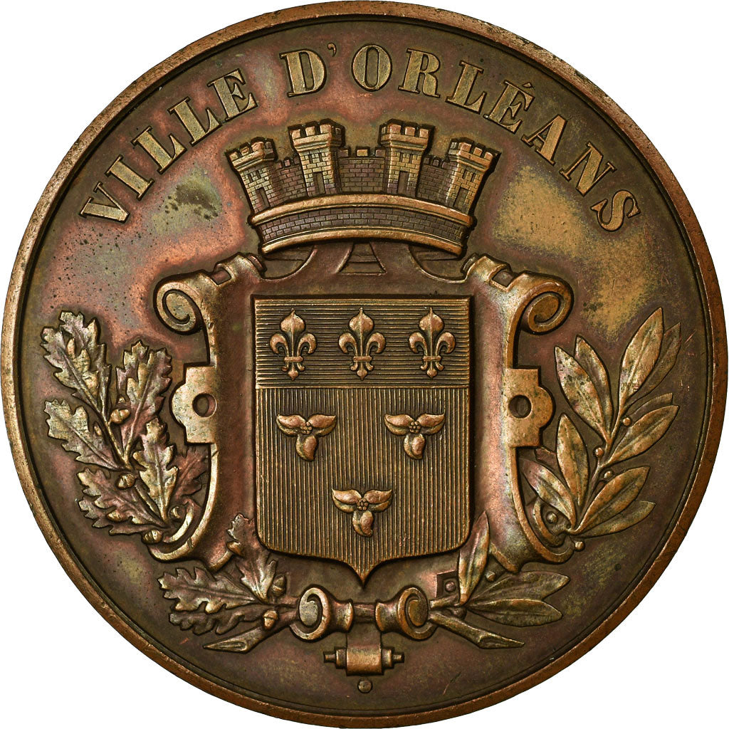 França, Medal, Beaux-Arts appliqués à L'Industrie, Orléans, 1876, MS(60-62)