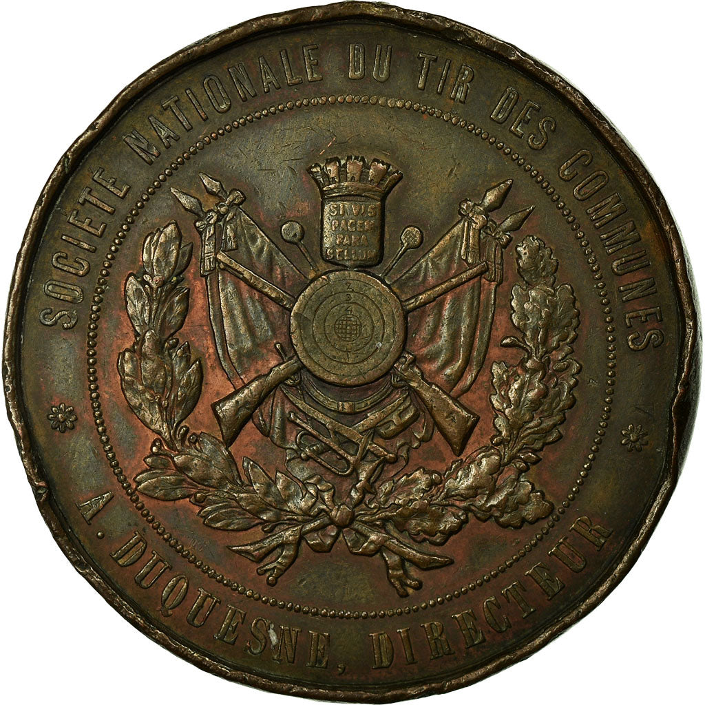 Francia, medaglia, Mac-Mahon, Société Nationale du Tir des Communes, Tasset