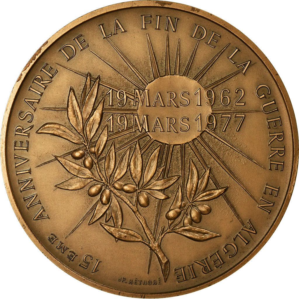 France, Médaille, FNACA, Fin de la Guerre en Algérie, 1977, Réthoré, SPL