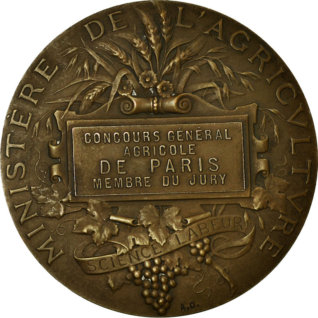 Frankreich, Medaille, Concours Général Agricole de Paris, Jury, Dubois.A, VZ