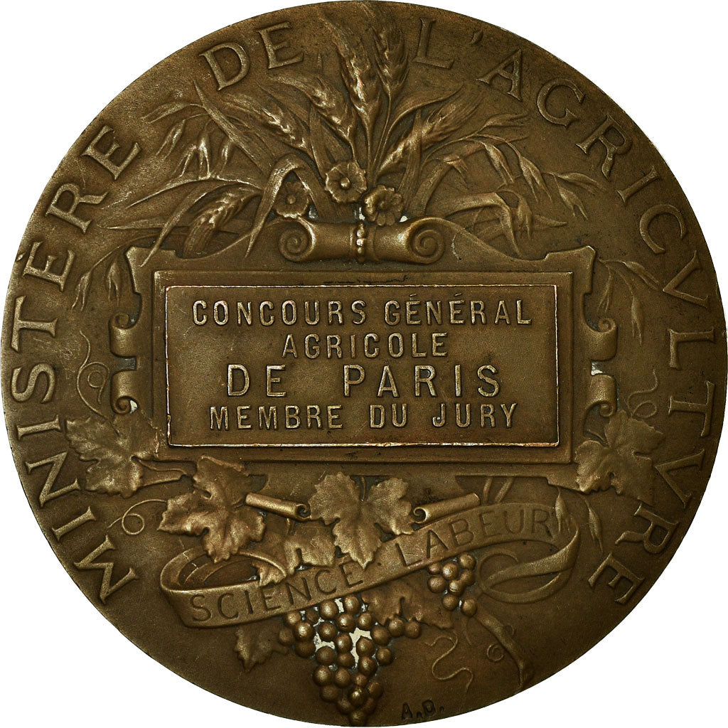 Frankreich, Medaille, Concours Général Agricole de Paris, Jury, Dubois.A, SS+