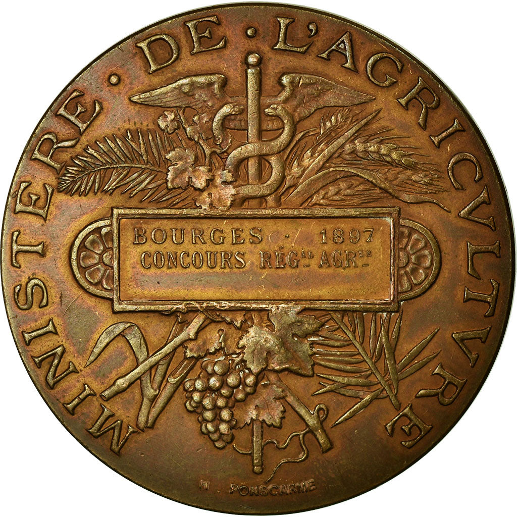 Frankreich, Medaille, Concours Général Agricole de Bourges, 1897, Ponscarme