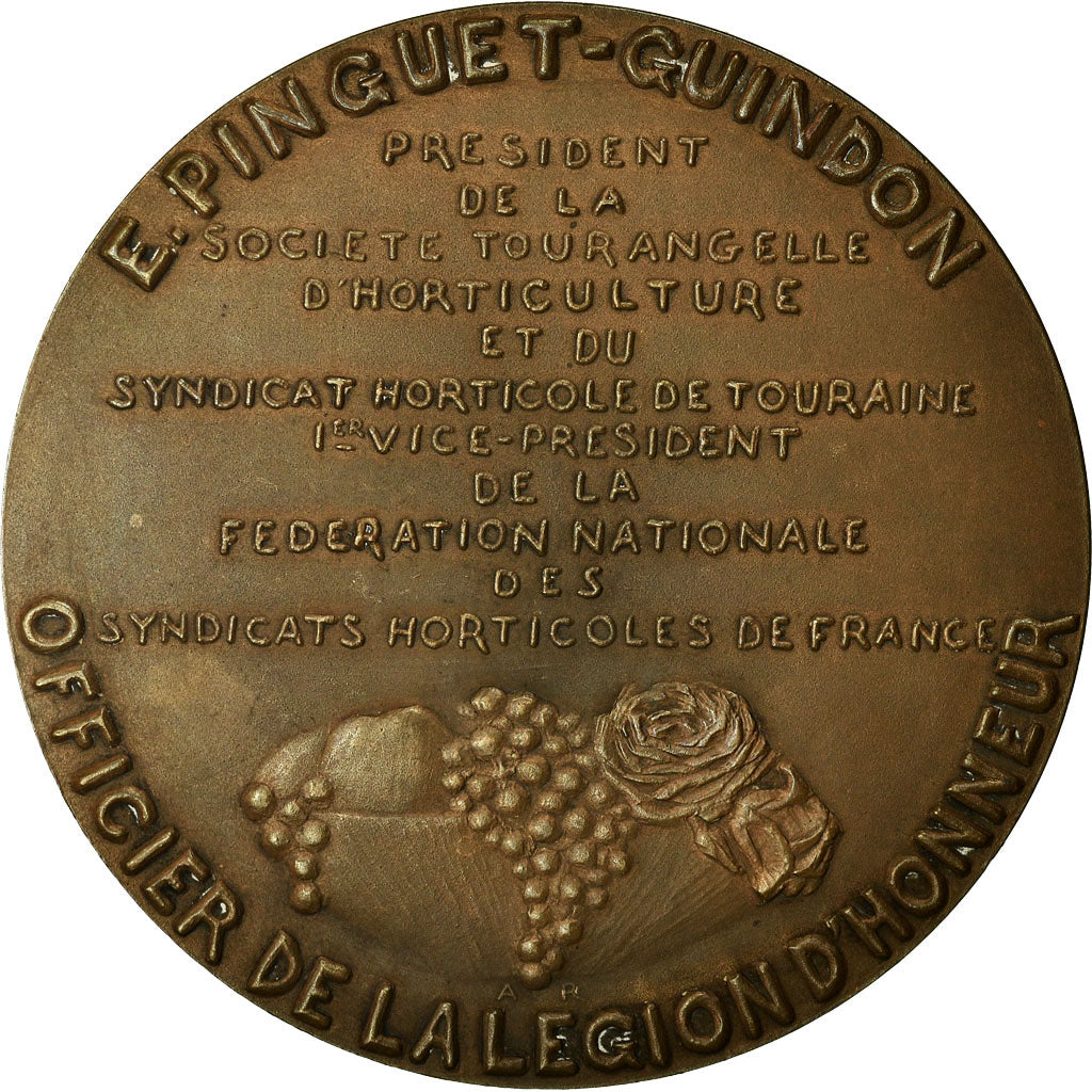 France, Medal, Horticulture, E. Pinguet-Guindon, Rivaud, MS(60-62), Bronze