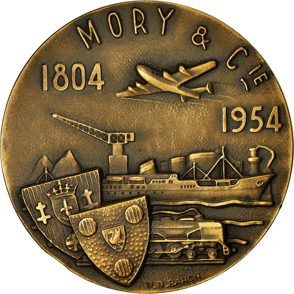 France, Médaille, Nicolas Toussaint Mory, Transport, Shipping, 1954, Baron