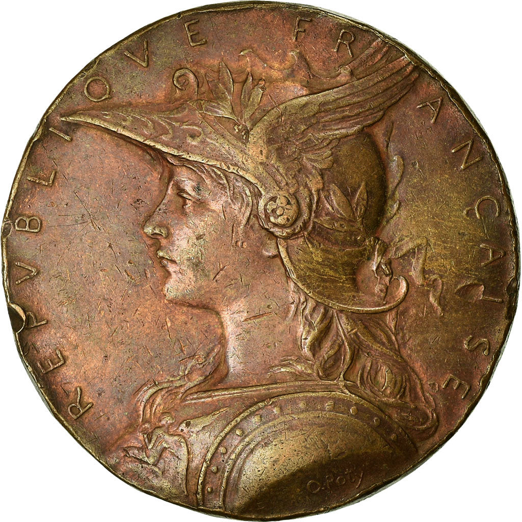 Francia, medalla, Marianne Casquée, Ministère de l'Intérieur, O.Roty, BC+