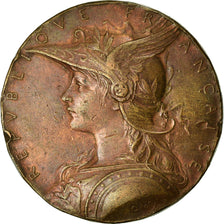 Francia, medalla, Marianne Casquée, Ministère de l'Intérieur, O.Roty, BC+