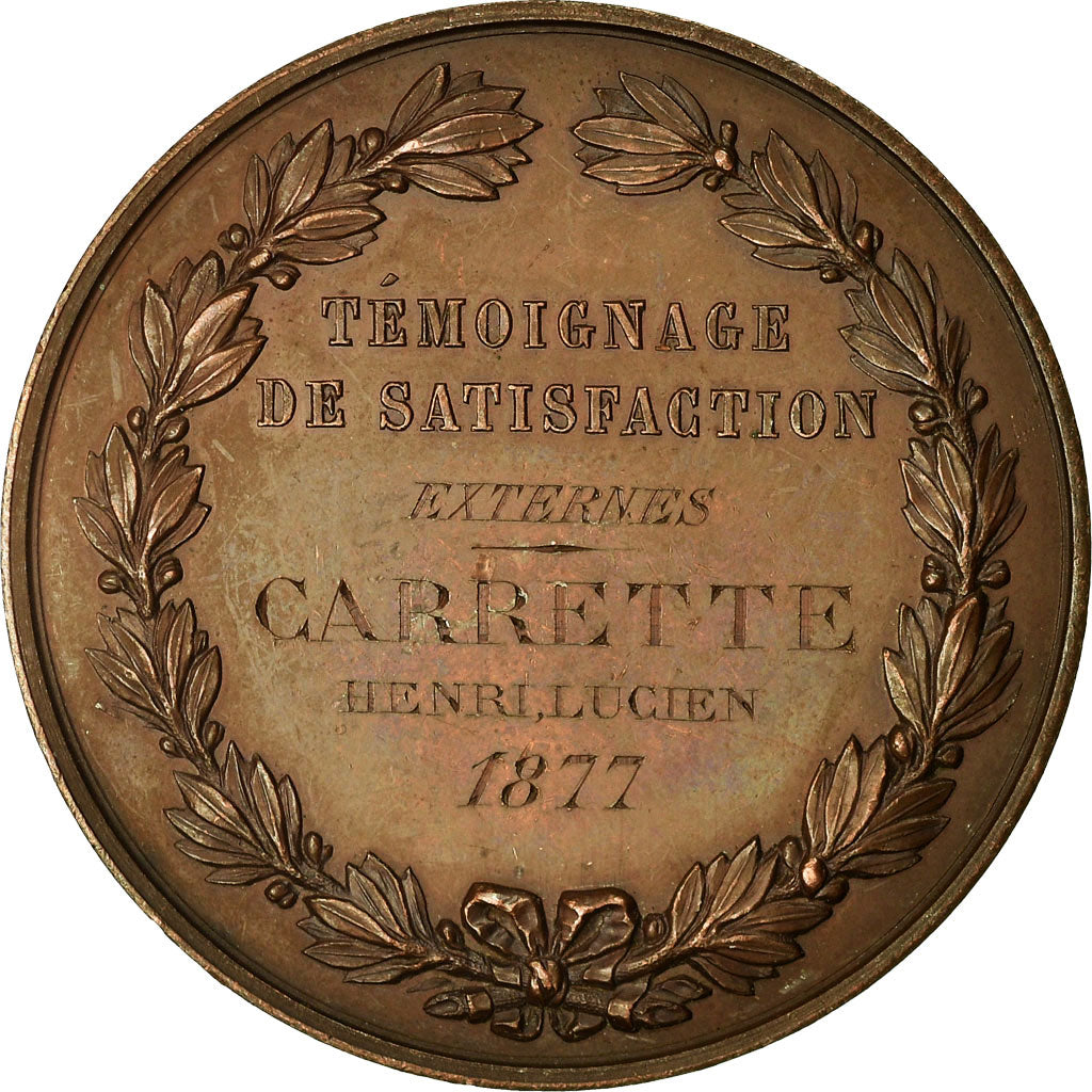 France, Medal, Administration de l'Assistance Publique, Paris, 1877, AU(50-53)