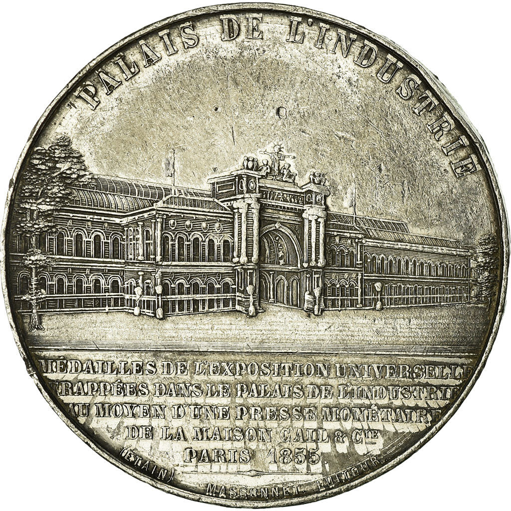 France, Medal, Second Empire, Exposition Universelle, Palais de l'Industrie