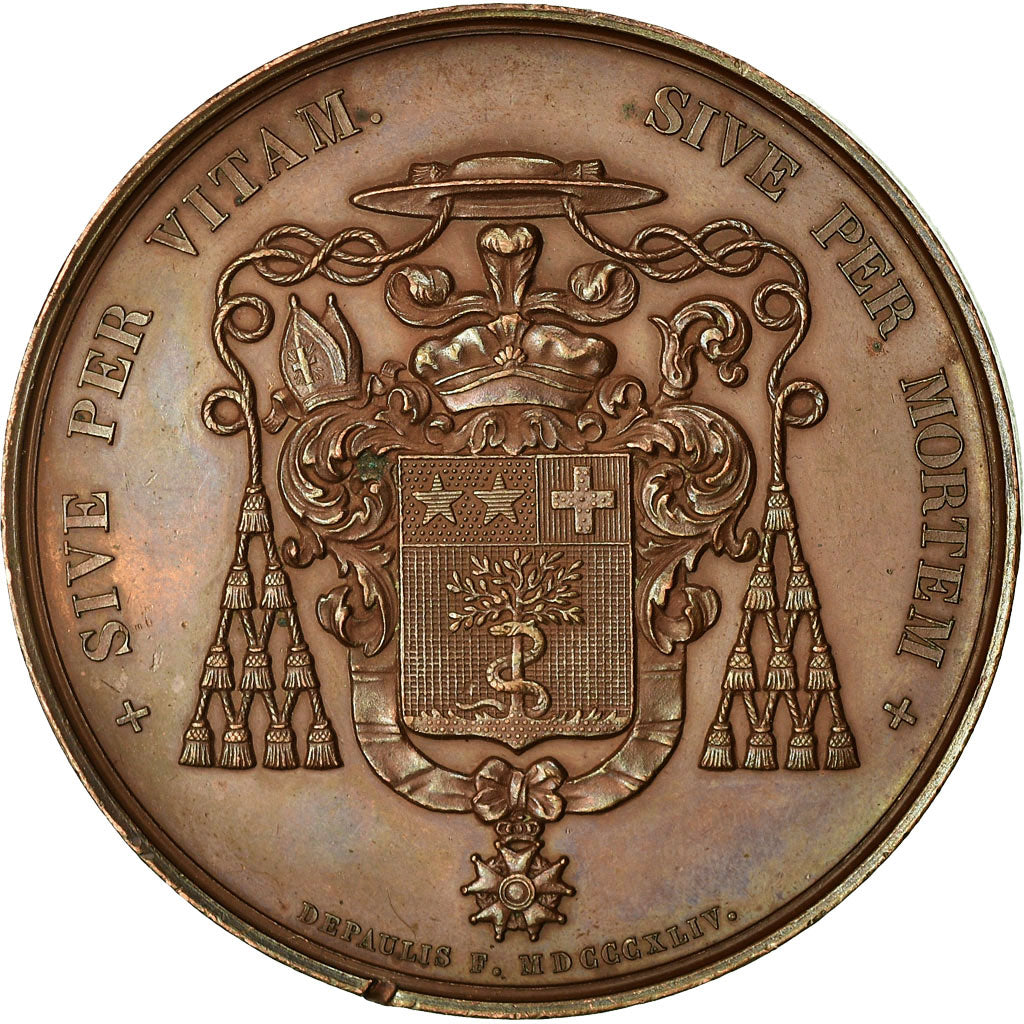 Francia, medaglia, Louis Belmas, Evêque de Cambrai, Religions & beliefs, 1841