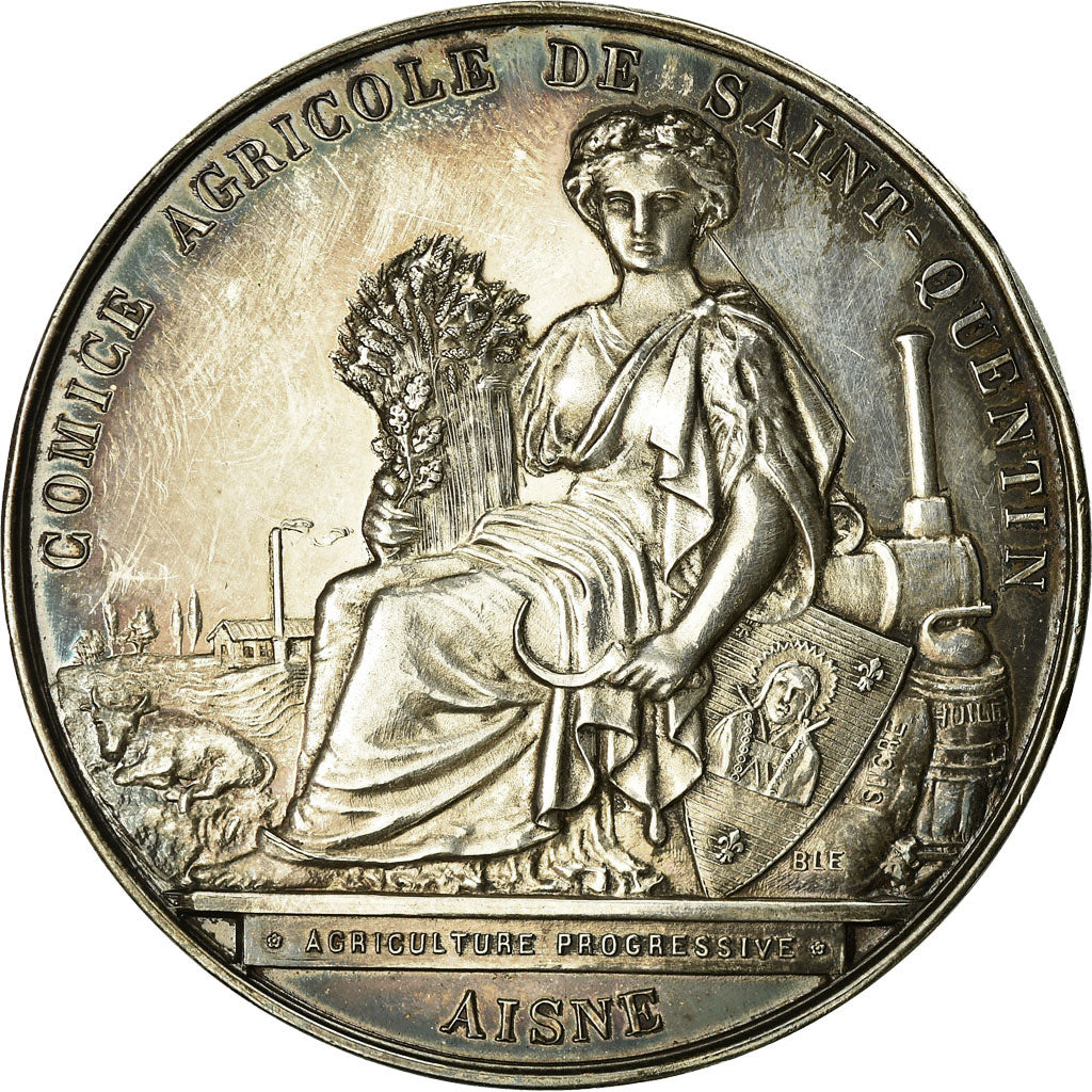France, Medal, Comice Agricole de Saint-Quentin, Aisne, MS(63), Silver