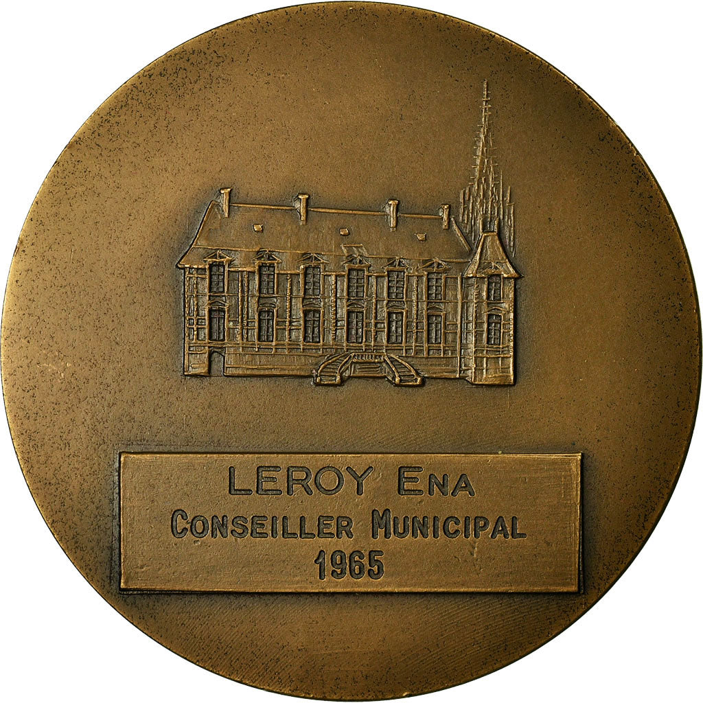 France, Medal, Ville d'Harfleur, Normandie, 1965, MS(63), Bronze