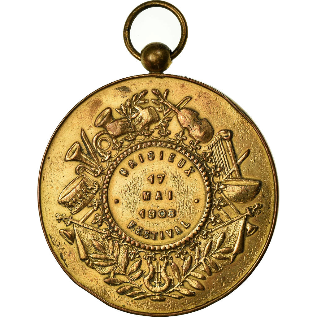 Belgien, Medaille, Léopold II, Festival de Musique de Baisieux, 1908, SS