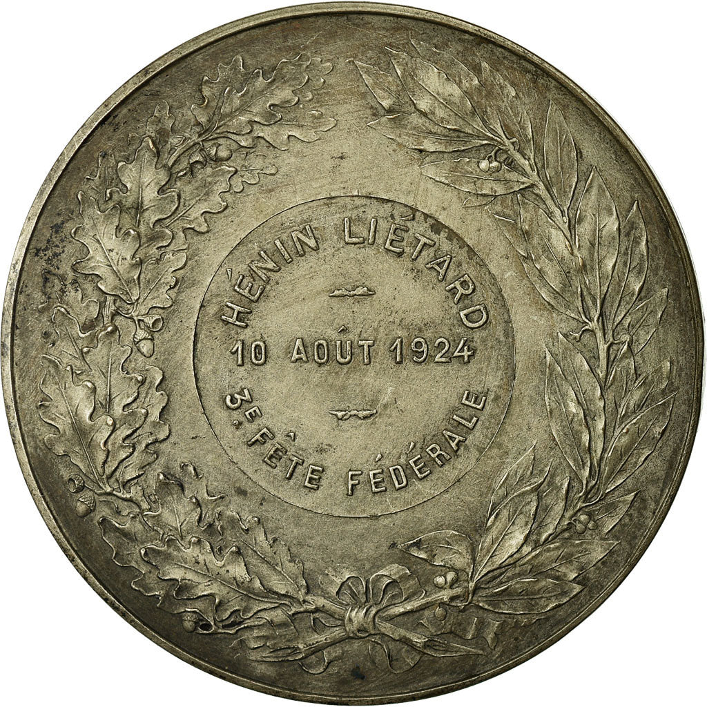 Francia, medalla, Hénin Liétard, 3ème Fête Fédérale, Pas-de-Calais, 1924