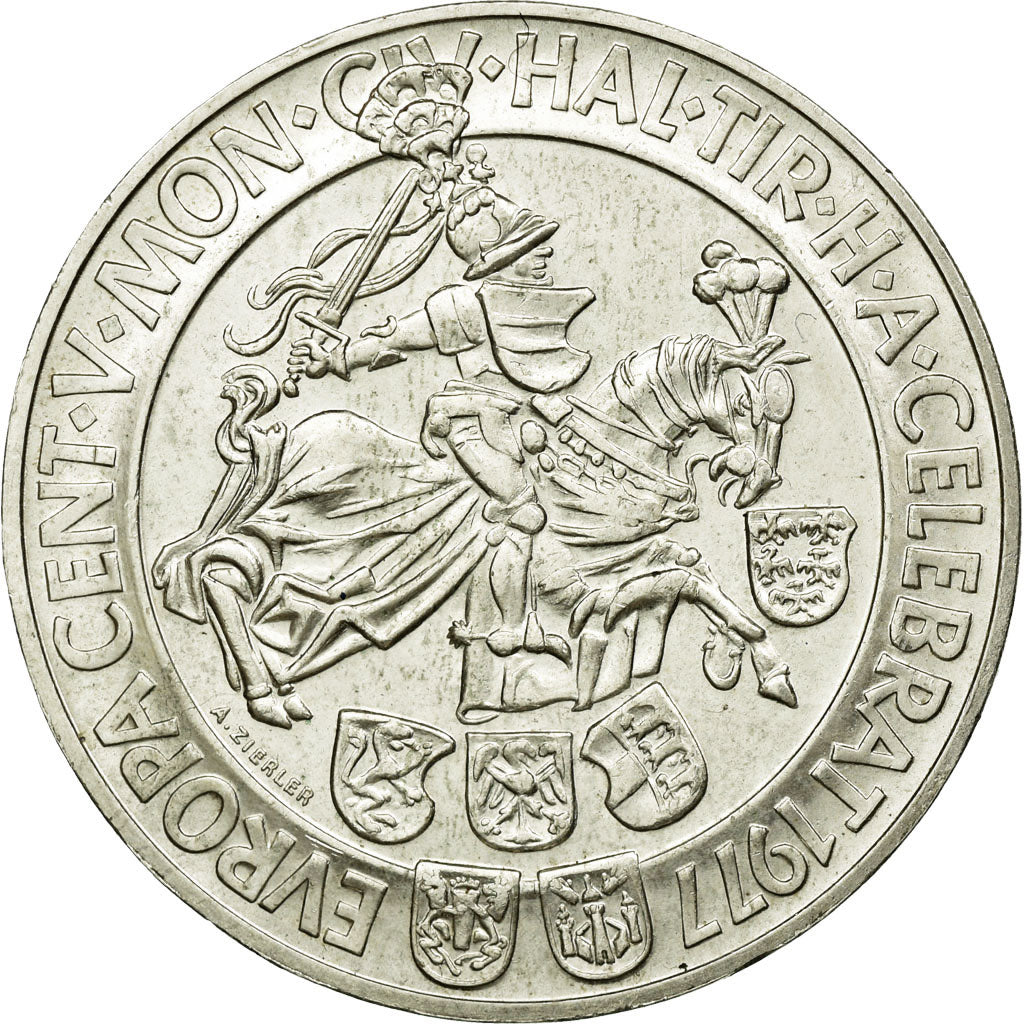 Moneda, Austria, 100 Schilling, 1977, Hall, EBC+, Plata