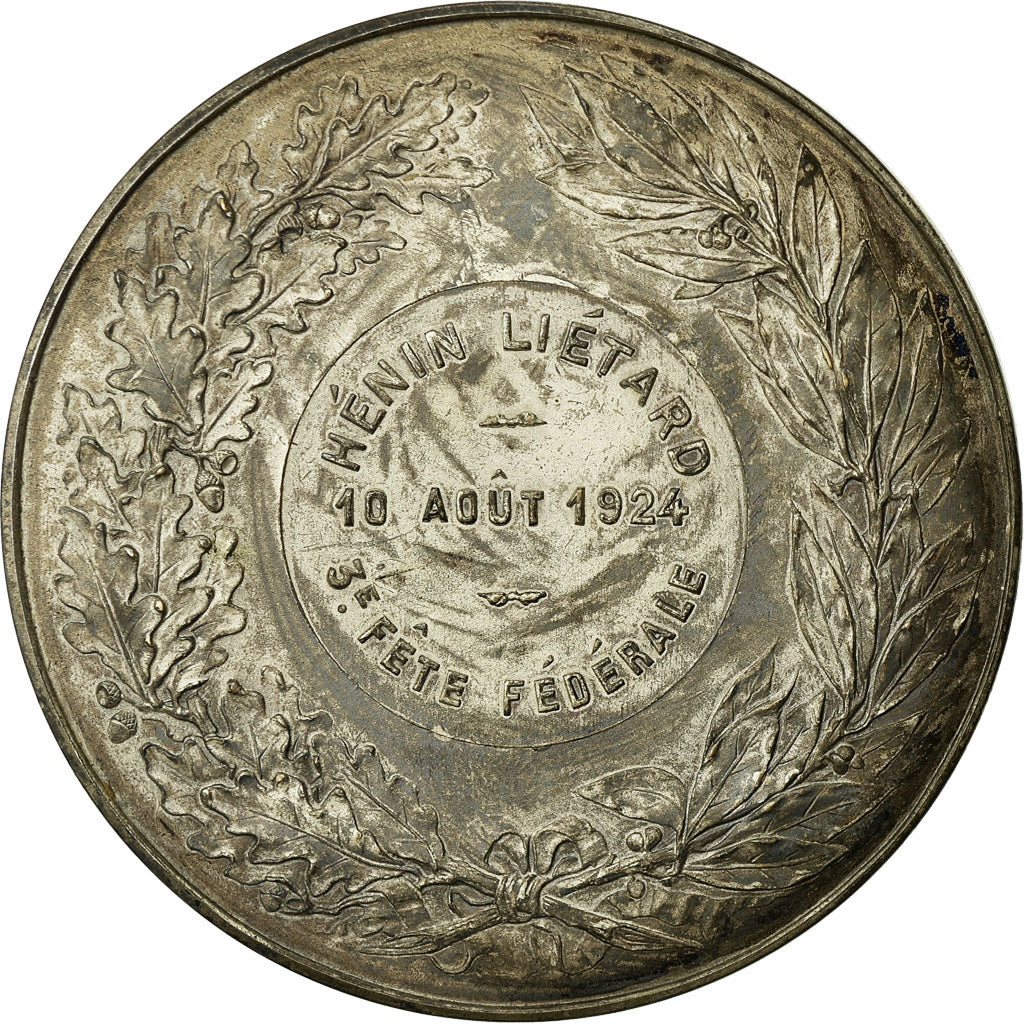 Francia, medaglia, Hénin Liétard, 3ème Fête Fédérale, Pas-de-Calais, 1924