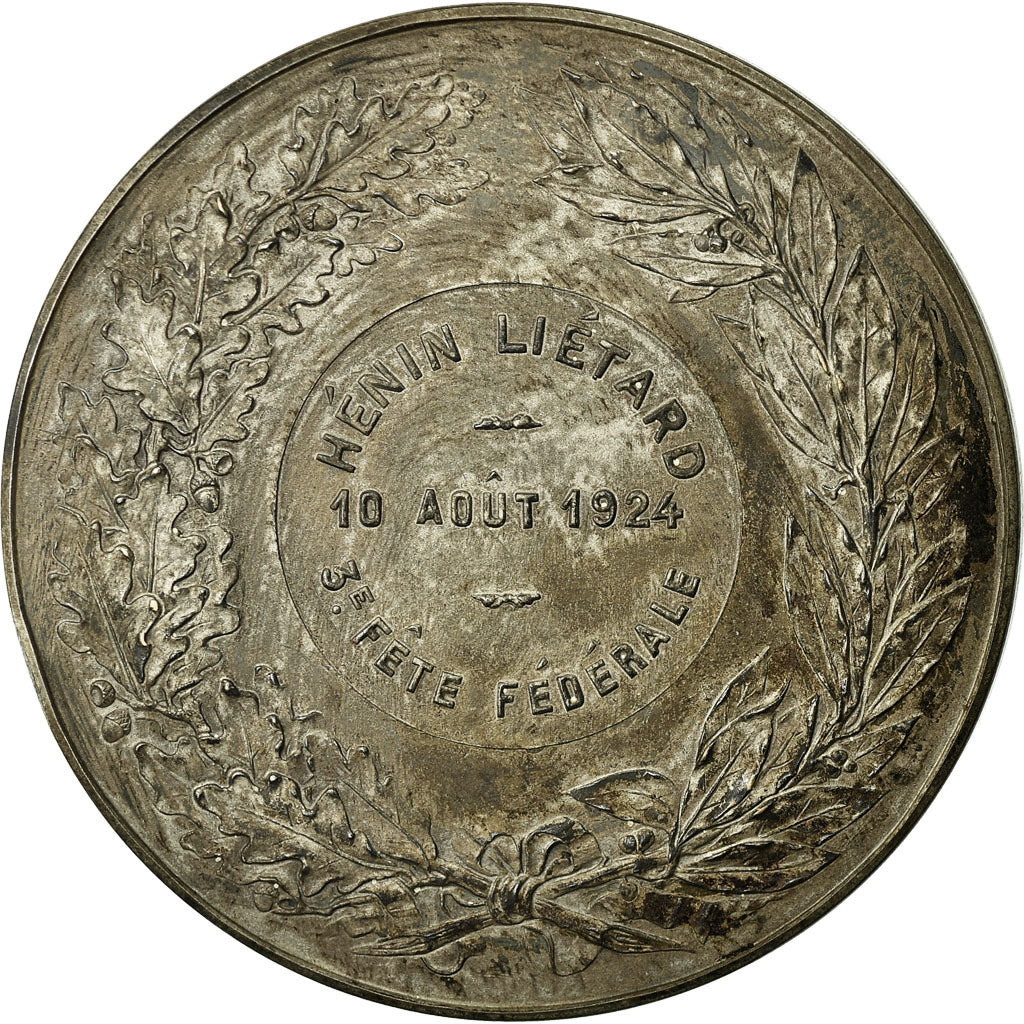 Francia, medalla, Hénin Liétard, 3ème Fête Fédérale, Pas-de-Calais, 1924
