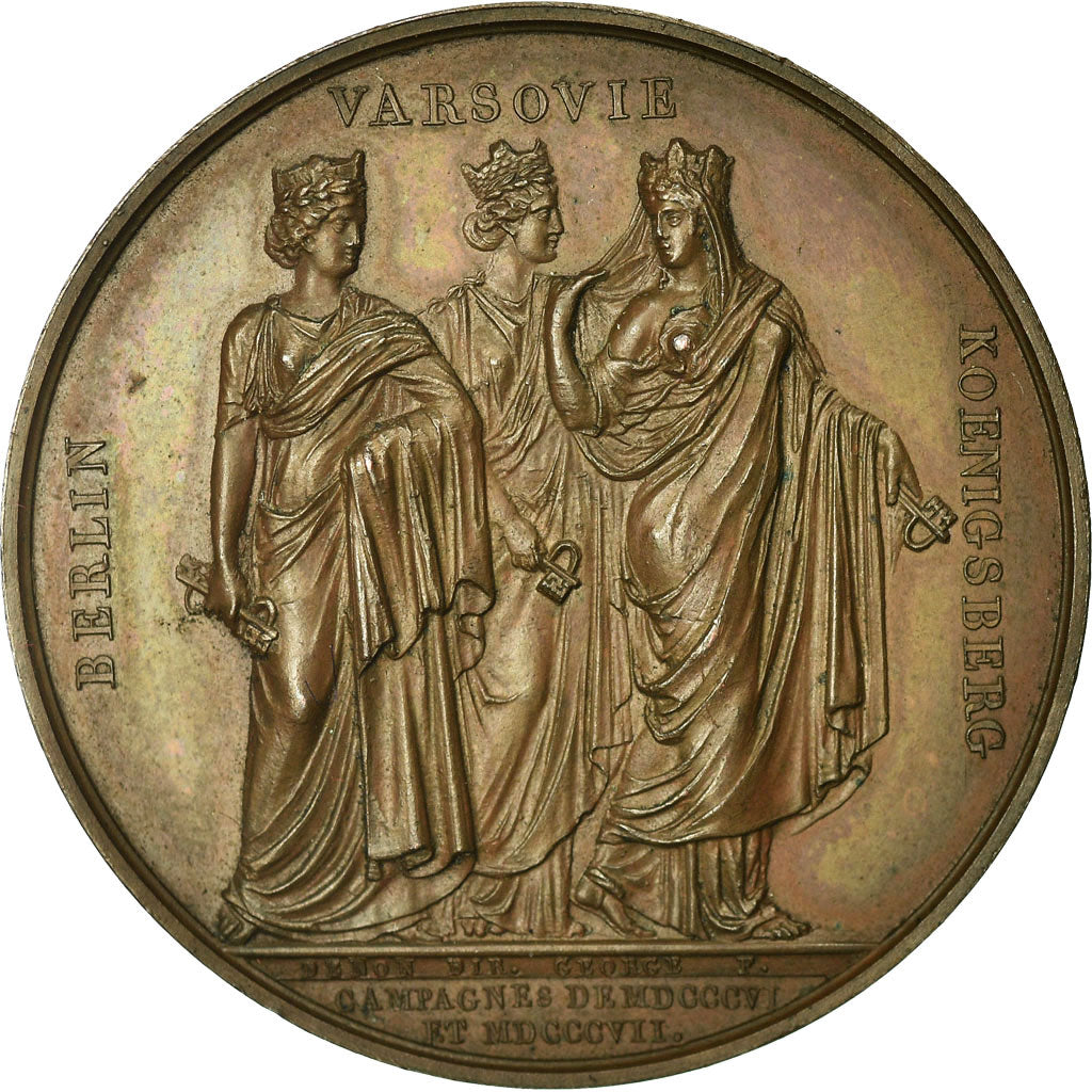 Francia, medalla, Napoléon Ier, Campagne de, 1806-1807, Denon, EBC, Bronce