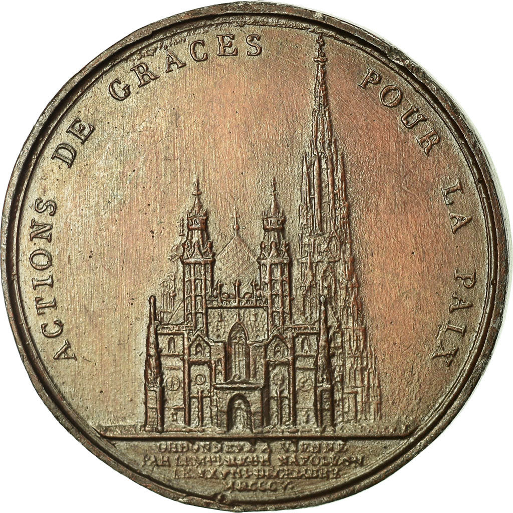 France, Medal, Napoléon Ier à la Cathédrale Saint-Stephen, Vienne, 1805