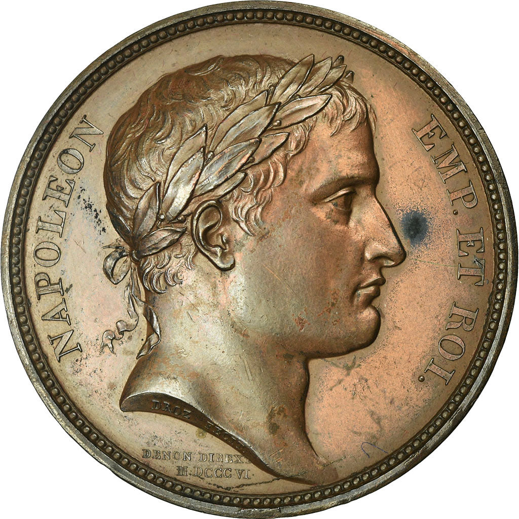 Frankrijk, Medaille, Napoléon Ier, les Victoires de 1807, 1807, Denon, ZF+