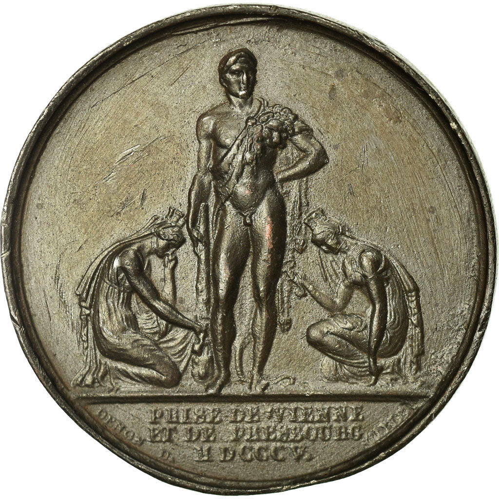France, Médaille, Napoléon Ier, Prise de Vienne et de Presbourg, 1805, Denon