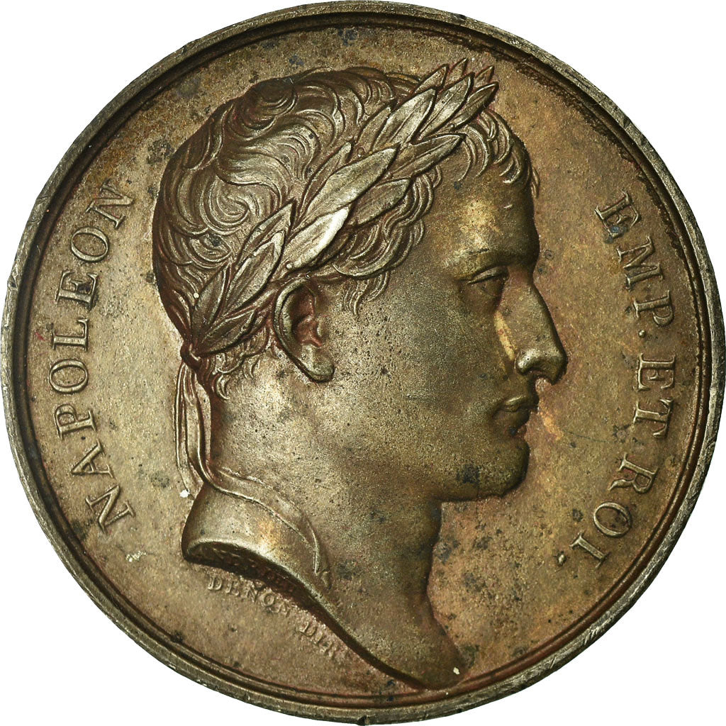 France, Medal, Napoléon Ier, Bataille d'Iena, 1806, Denon, EF(40-45), Bronzed
