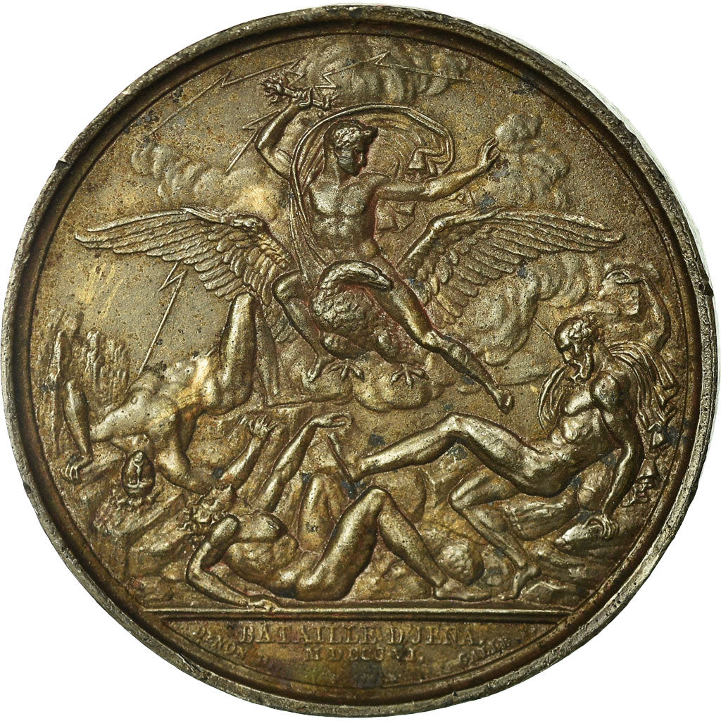 France, Medal, Napoléon Ier, Bataille d'Iena, 1806, Denon, EF(40-45), Bronzed
