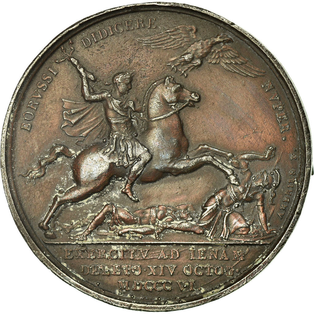 France, Medal, Napoléon Ier, Bataille d'Iena, 1806, Denon, VF(30-35), Bronzed