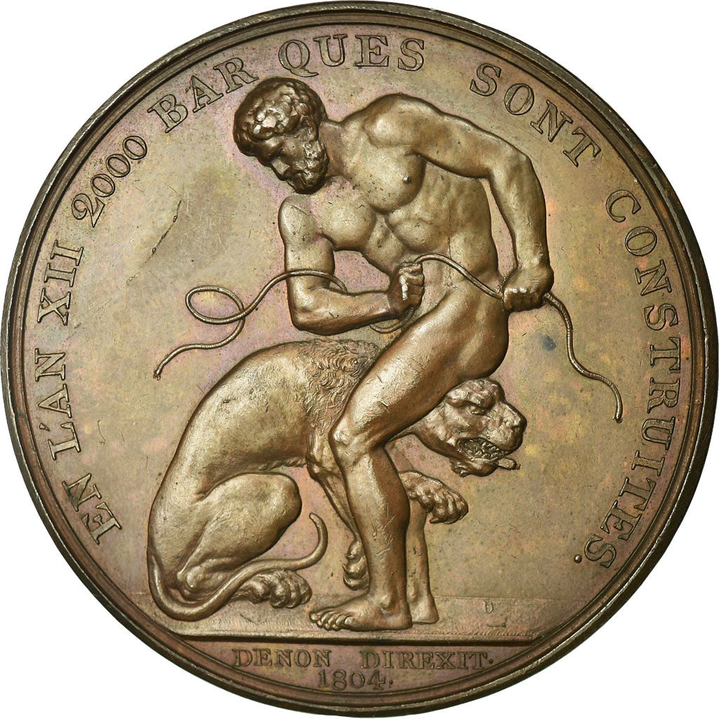 France, Medal, Napoléon Ier, En l'An XII, 2000 Barques construites