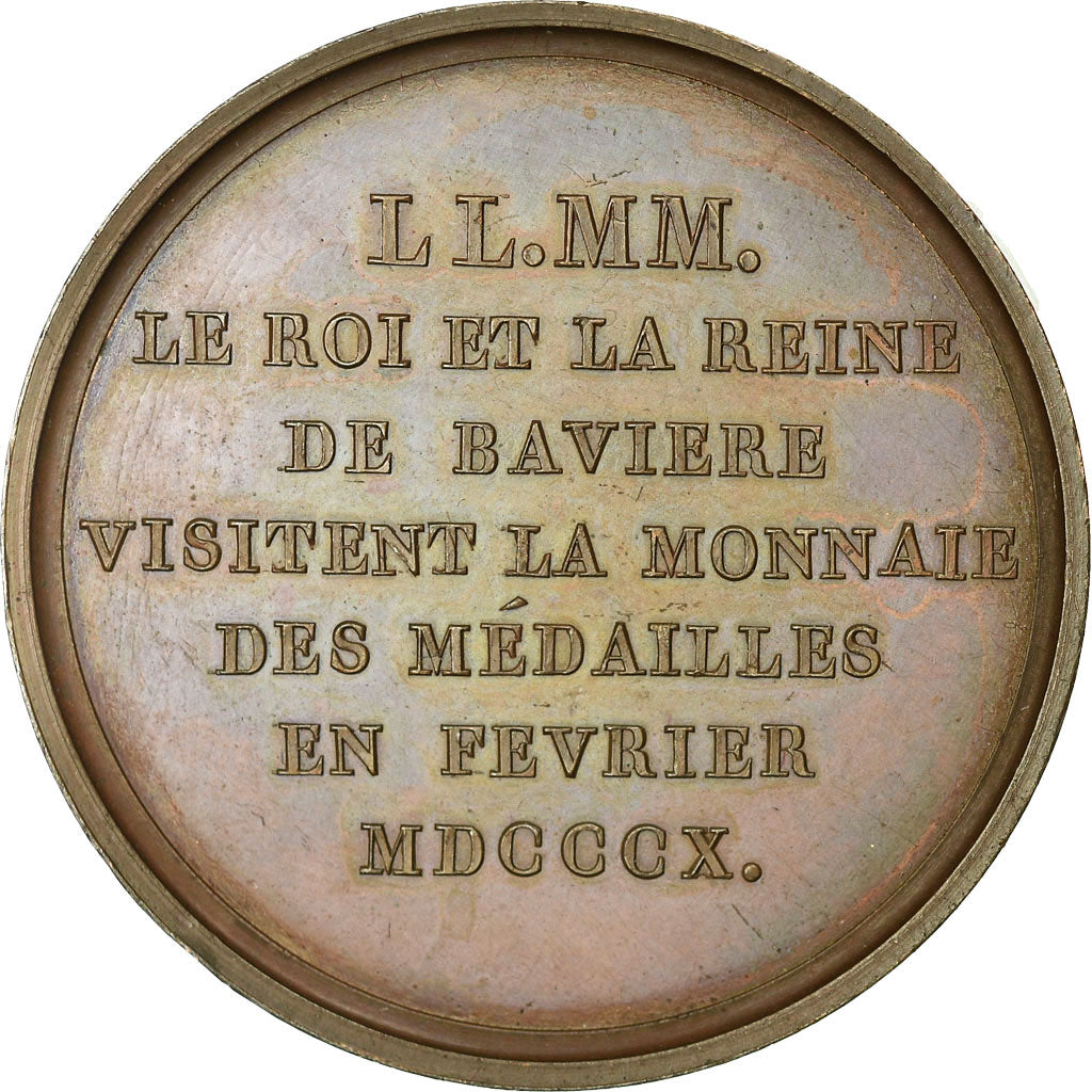 France, Medal, Premier Empire, Visite du Roi de Bavière à la Monnaie, 1810