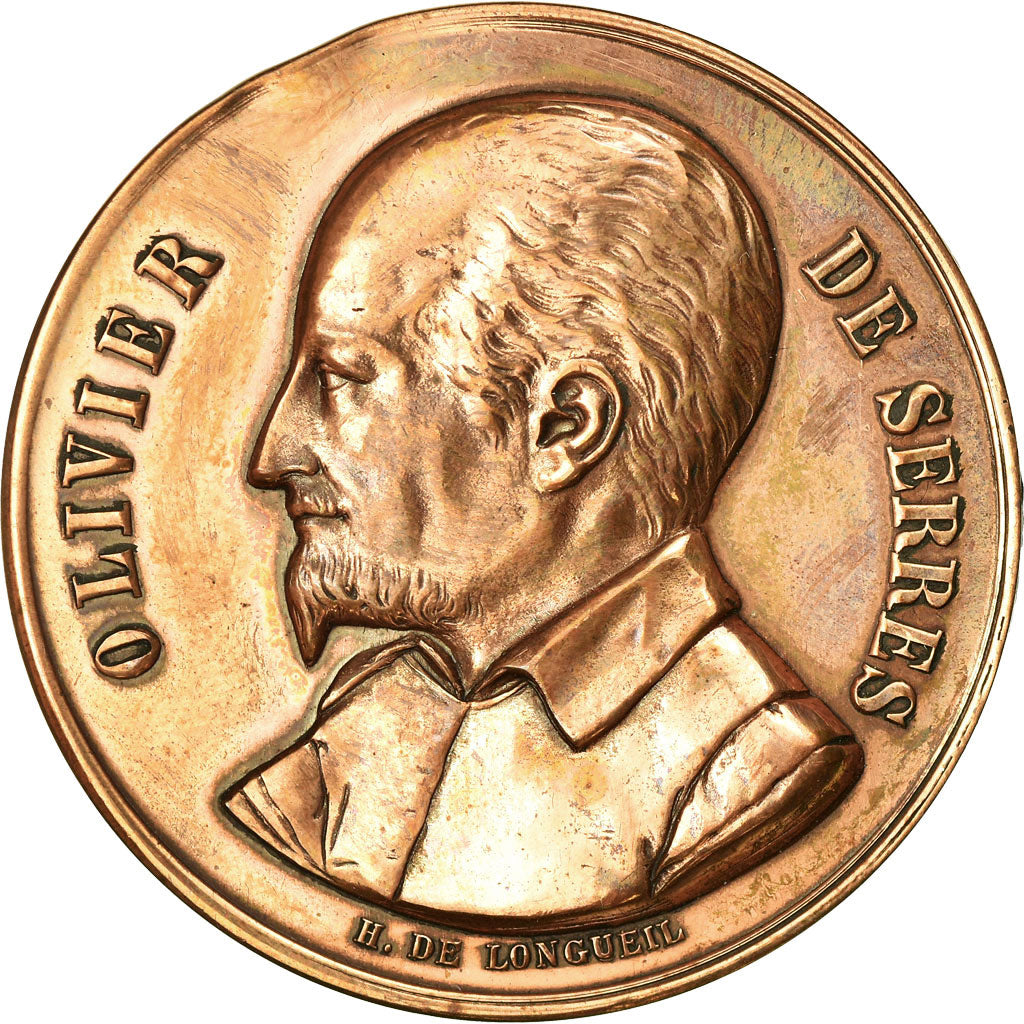 Francia, medaglia, Comice Agricole de Laôn, Olivier de Serres, De Longueil